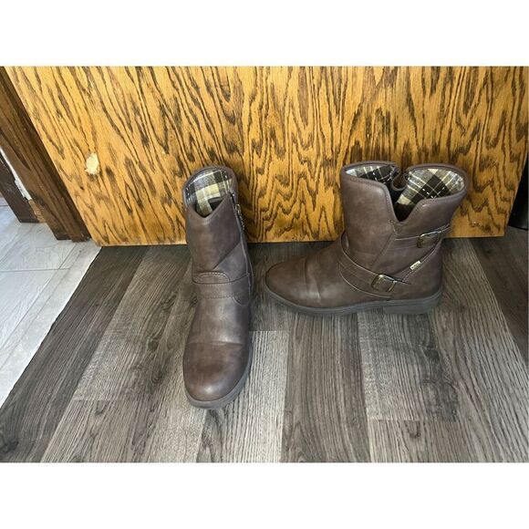 Totes Brown Woman’s Boots With Side Zipper Woman’s Size 9 - Picture 1 of 13